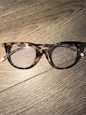 Calvin Klein Round Tortoiseshell Acetate Eyeglasses